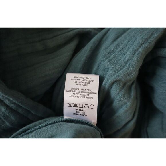 Bishop + Young K3CJS1979 Women Sz M Sea Glass Teal Elva Tie Front Jumpsuit - Picture 7 of 11